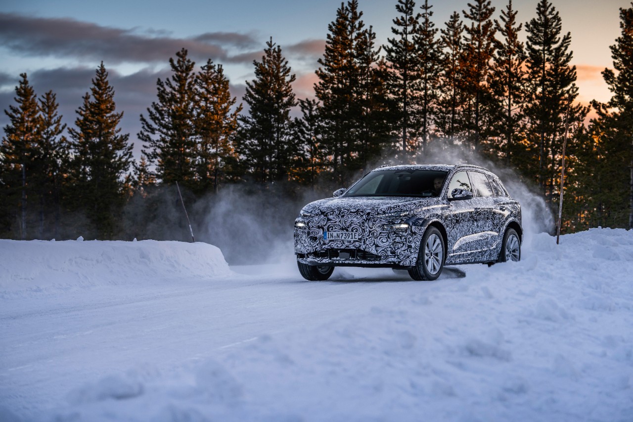 Superior traction is typical of Audi and the Q6 e-tron prototype.